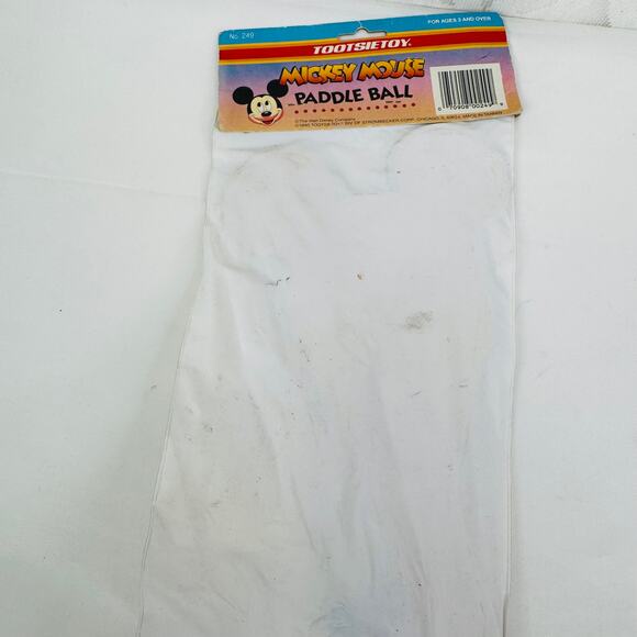 5 for $25| 1990 VTG Tootsie Toy Mickey Mouse Paddle Ball Unopened Package - Picture 2 of 4